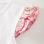 Aoswep - Cute Giraffe + Zebra With Floral Print Long Sleeve Baby Girl Clothes White Jumpsuit For Baby One-Piece Romper - Image 6